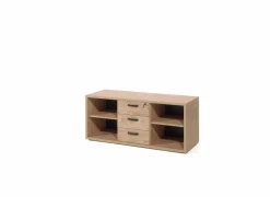 Boekenkast Capo 144x48x61cm - melamine - golden oak