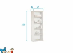 Boekenkast 57x40x195cm - decor - truffel & porcelein