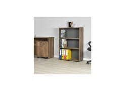 Boekenrek Meradi 72x34x109cm - melamine - bruin
