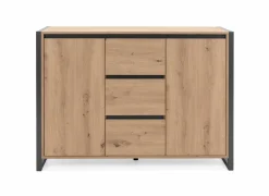 Commode Denver 120cm - decor - artisanale eik & anthraciet
