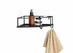 Hoekwandplank Cubiko 23x23x8cm zwart set van 2