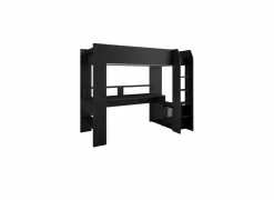 Hoogslaper Black Stipple 90x200cm  - melamine - zwart