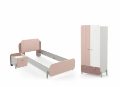 Kinderkamer Jade met bed 90x200cm - kleerkast 95cm en 1 nachtkastje