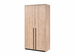 Kleerkast 112cm - decor - bruin