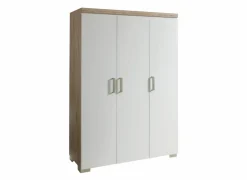 Kleerkast Hilja 130cm - decor - oak chalk/wit