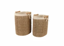 Linnenmand Zea set van 2 - zeegras - beige