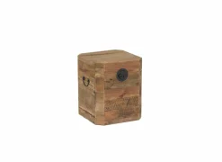 Opbergkoffer Mahjong 40x48x40cm - gerecycleerd den massief - naturel
