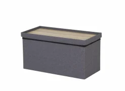 Opbergkoffer 76x37,5x37,5cm - decor - grijs