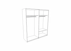 Schuifdeurkast Select 201cm - decor - artisanale eik