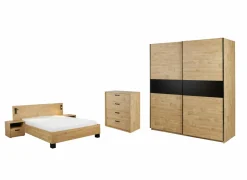 Slaapkamer Clara met bed 180x200cm - kleerkast 200cm - commode 90cm en 2 nachtkastjes