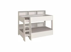 Stapelbed Leo  90x200cm - decor - wit met bodems