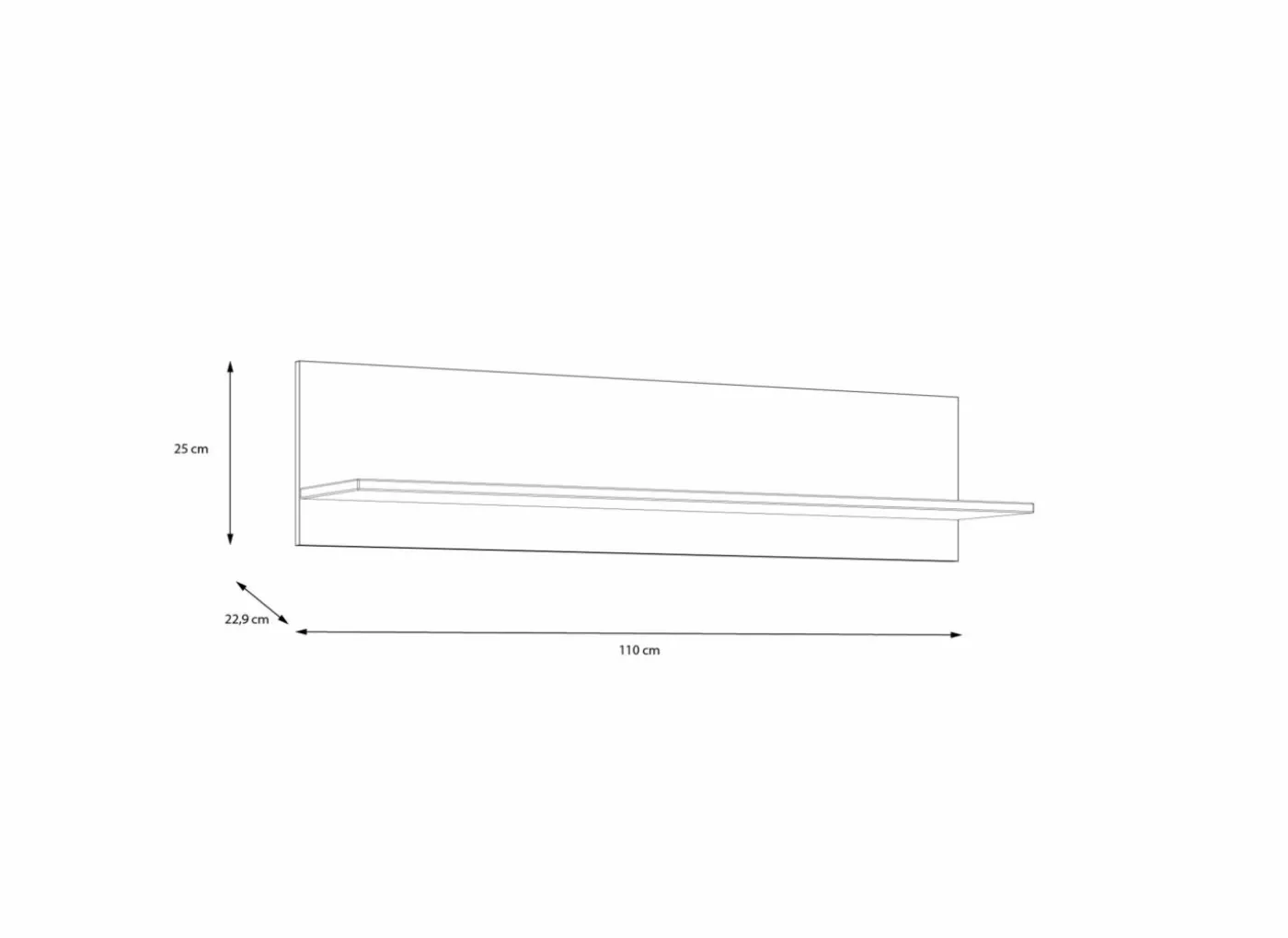 Wandplank Lya 110x23x25cm - decor - cabezone oak & mauvella oak