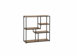 Wandrek Amador 80x20x80cm - mango massief - zwart & bruin