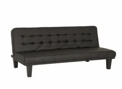 Zetelbed Molina 1 persoon - 180x90cm - lederlook - zwart